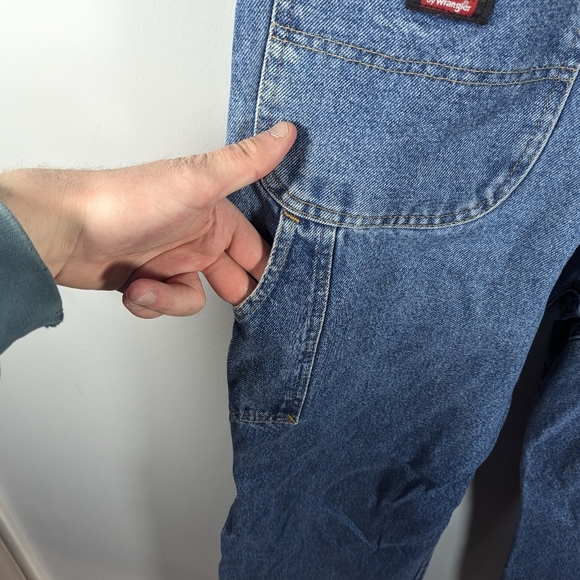 Y2K Riggs by wrangler Workwear rugged utility work carpenter denim jeans 36x34 - Picture 7 of 9